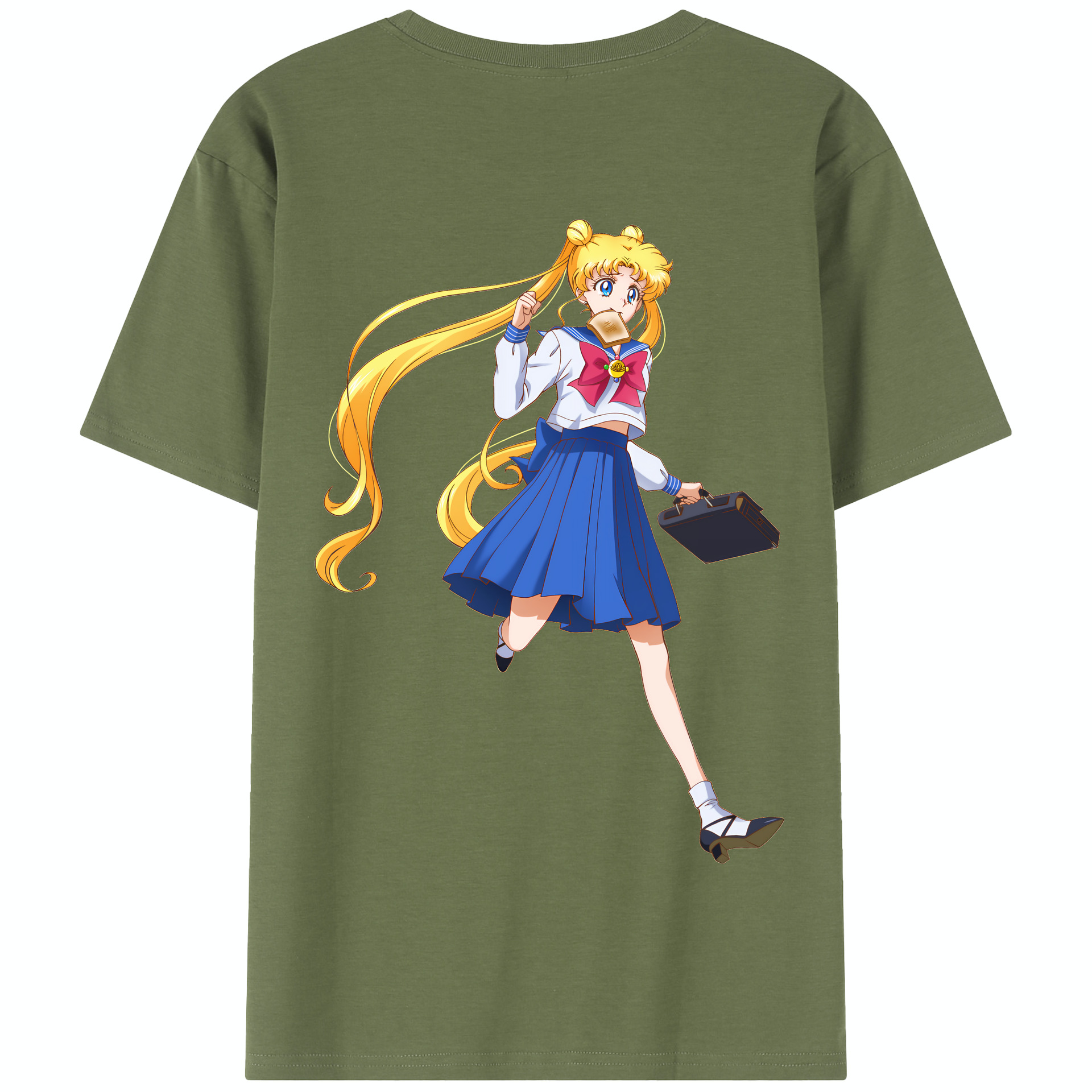 （画像用） 美少女戦士セーラームーン 愛野 美奈子 あいの みなこ Sailor Moon Aino Minako 綿100％半袖Tシャツ（背面プリント）